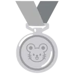 Silbermedaille + Mäusegesicht