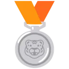 Silbermedaille + Tigergesicht