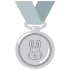 Silbermedaille + Hasengesicht