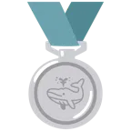 Silbermedaille + blasender Wal