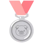 Silbermedaille + Schweinegesicht