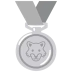 Silbermedaille + Wolf