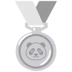 Silbermedaille + Panda