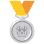 Silbermedaille + Krone