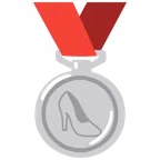 Silbermedaille + Stöckelschuh