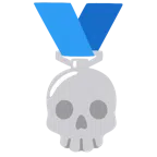 Silbermedaille + Totenkopf