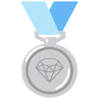 Silbermedaille + Edelstein