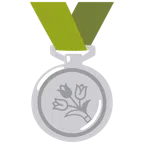Silbermedaille + Blumenstrauß