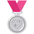 Silbermedaille + funkelndes Herz
