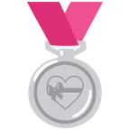 Silbermedaille + Herz mit Schleife
