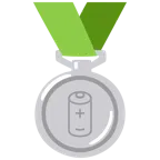 Silbermedaille + Batterie