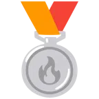 Silbermedaille + Feuer