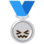 Silbermedaille + verwirrtes Gesicht