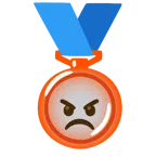Silbermedaille + schmollendes Gesicht
