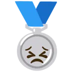 Silbermedaille + entschlossenes Gesicht