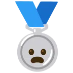 Silbermedaille + entsetztes Gesicht