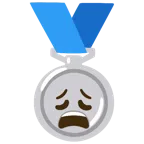 Silbermedaille + erschöpftes Gesicht