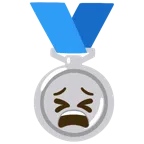 Silbermedaille + müdes Gesicht