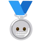 Silbermedaille + Grimassen schneidendes Gesicht
