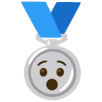 Silbermedaille + verdutztes Gesicht