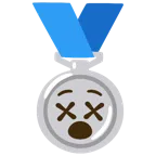 Silbermedaille + benommenes Gesicht
