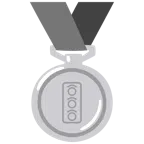 Silbermedaille + vertikale Verkehrsampel