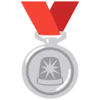 Silbermedaille + Polizeilicht