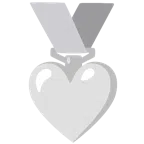 Silbermedaille + weißes Herz