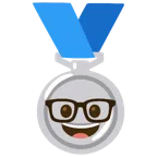 Silbermedaille + Strebergesicht