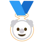 Silbermedaille + Clown-Gesicht
