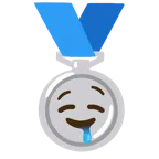 Silbermedaille + sabberndes Gesicht