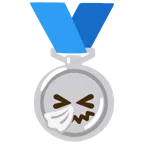Silbermedaille + niesendes Gesicht