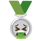 Silbermedaille + kotzendes Gesicht