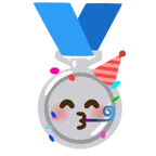 Silbermedaille + Partygesicht