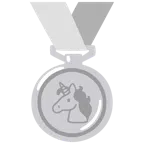 Silbermedaille + Einhorn