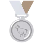 Silbermedaille + Lama