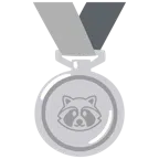 Silbermedaille + Waschbär