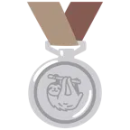 Silbermedaille + Faultier