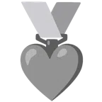 Silbermedaille + graues Herz