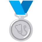 Silbermedaille + Stethoskop