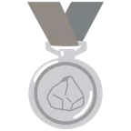 Silbermedaille + Felsen