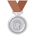 Silbermedaille + Holz