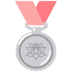 Silbermedaille + Lotusblüte