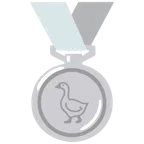 Silbermedaille + Gans