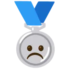 Silbermedaille + düsteres Gesicht