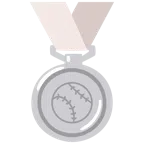 Silbermedaille + Baseball
