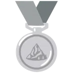 Silbermedaille + Berg
