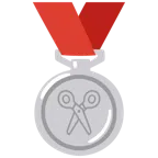 Silbermedaille + Schere