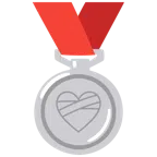 Silbermedaille + Herz mit Verband