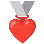 Silbermedaille + rotes Herz